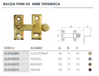 ALDABA ART.69 TAP. NEGRO 2