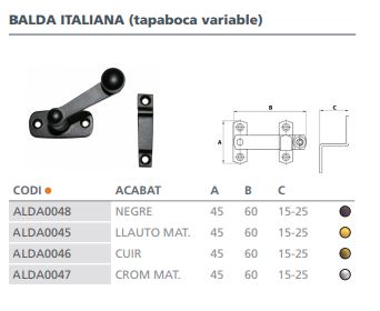 ALDABA ITALIA TAP.VARI.10950000  LATON 2