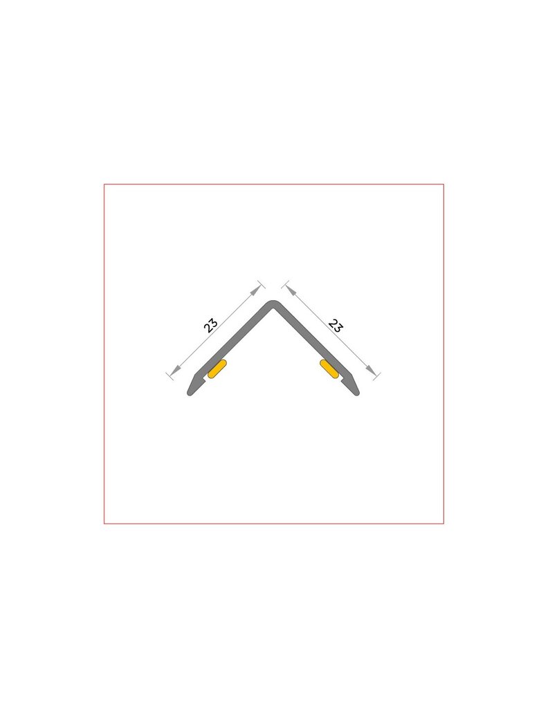 ANGULO 23X23MM ADHESIVO ROBLE PUL. 270CM 2