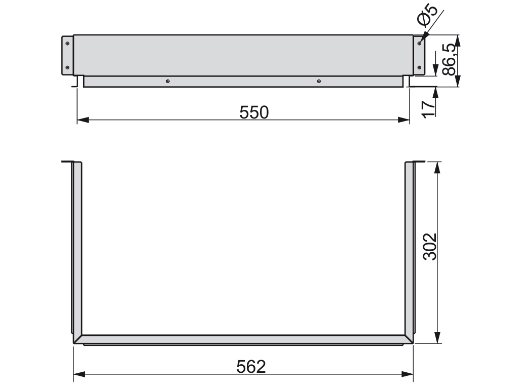 BAJO FREGADERA 562X302X83 3017935 ANTRAC 2
