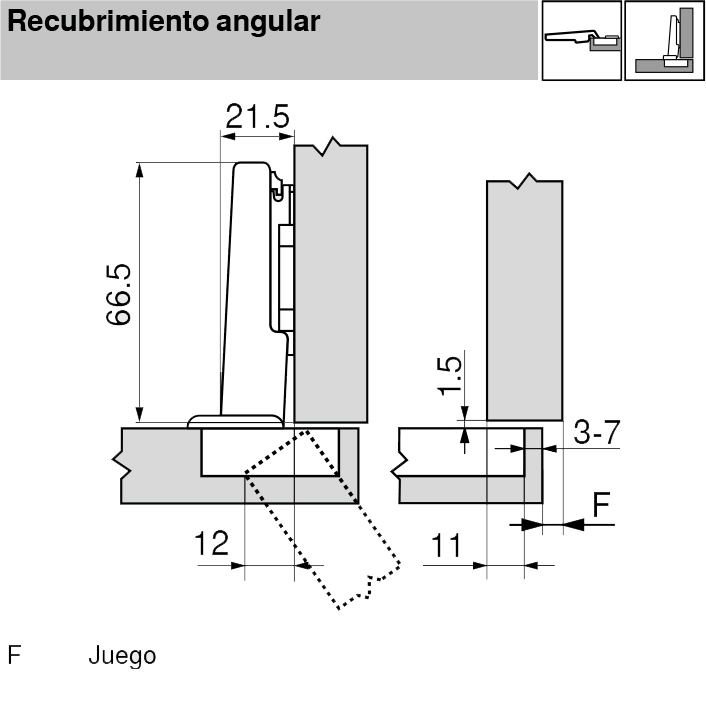 BISAGRA BLUM 71B3550 CLIP ONIX FRENO REC 2