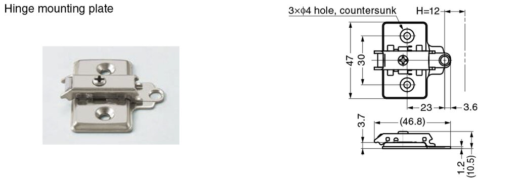 BISAGRA + ACCESORIO (M) 180-055-061 2