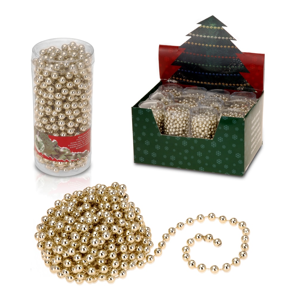 CADENA BOLAS DEC.NAVIDAD 750CM ORO 71748