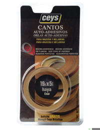 CANTO ADHESIVO PARA MADERA5 M X 19 MM SA