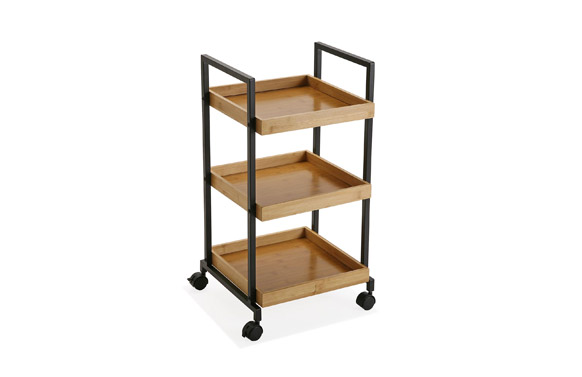 CARRITO MULTIUSOS 3 ESTANTBAMBU 37,5 X 3