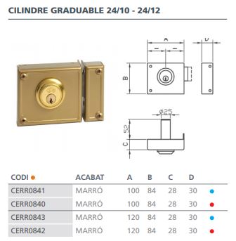 CERRADURA SOBREPONER JIS 24-10 D 3