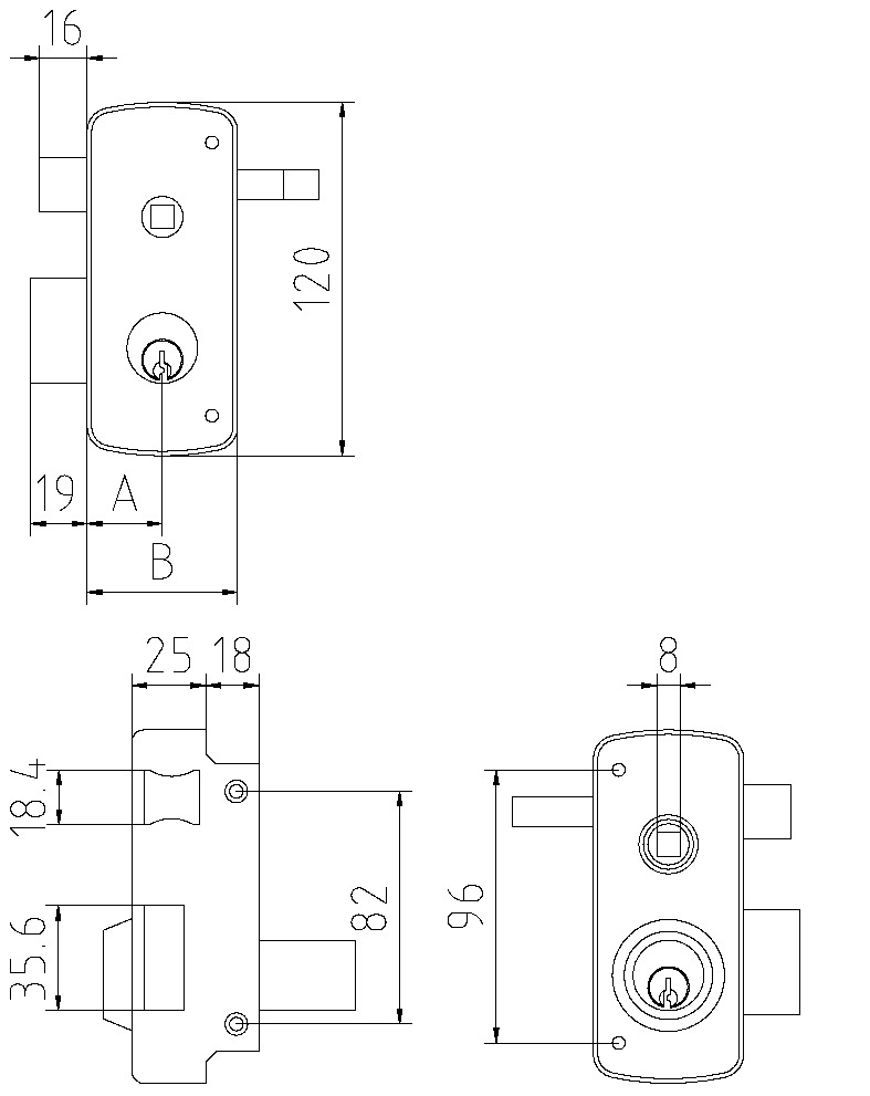 CERRADURA SOBREPONER 2556BPR 60 D 2