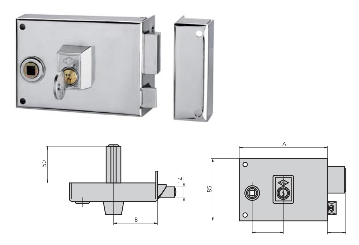 CERRADURA CVL 1125B/1 140 I