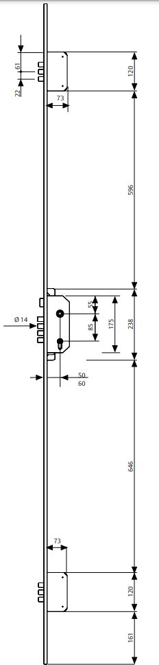 CERRADURA SEGURIDAD EMBUTITLB3/30-40 LAR