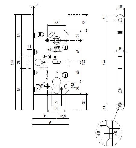 CERRADURA MAGN. P/CIL. B061035034 CR.MAT 2