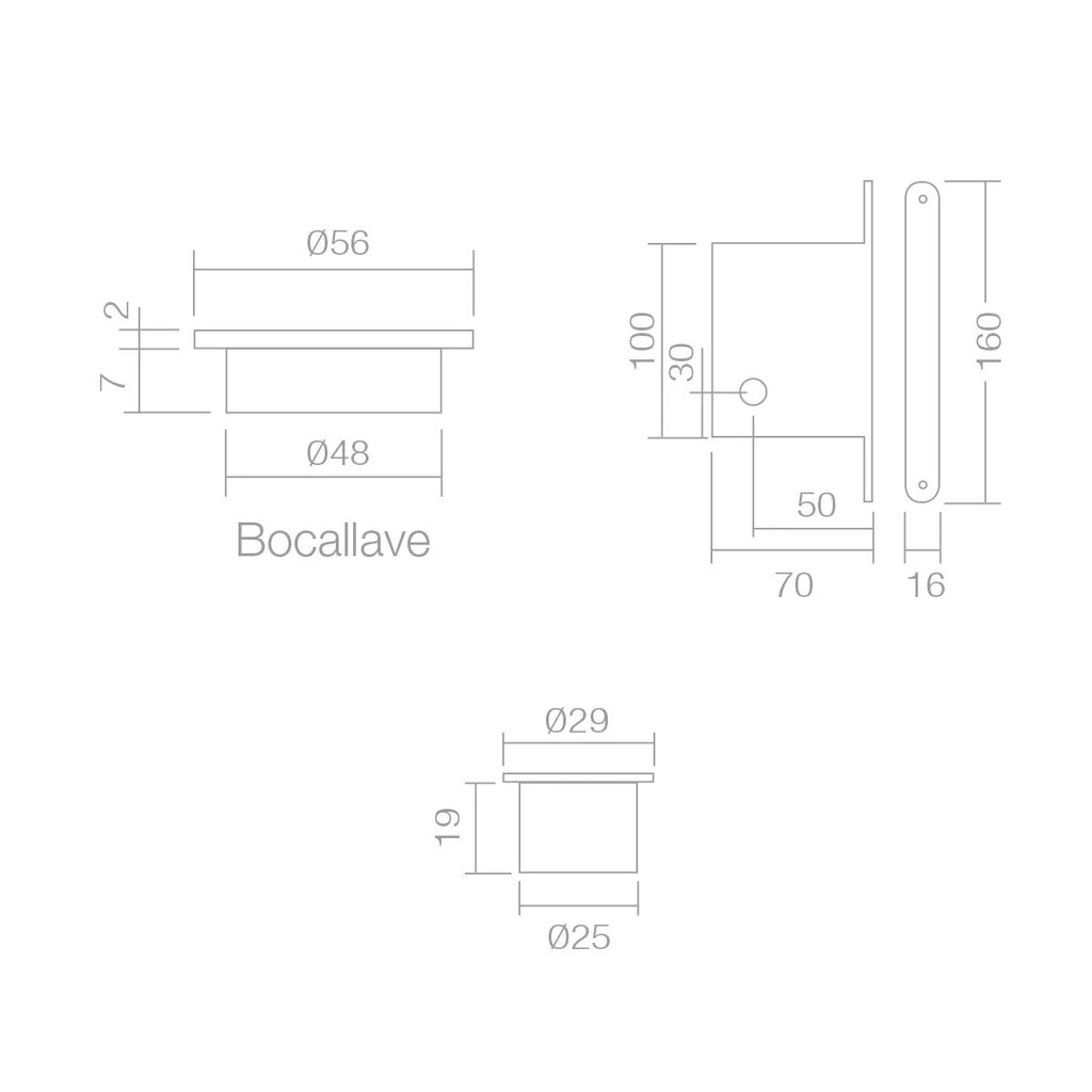 CERRADURA SCIVOLA KIT CUADR.50030034 NEG 2
