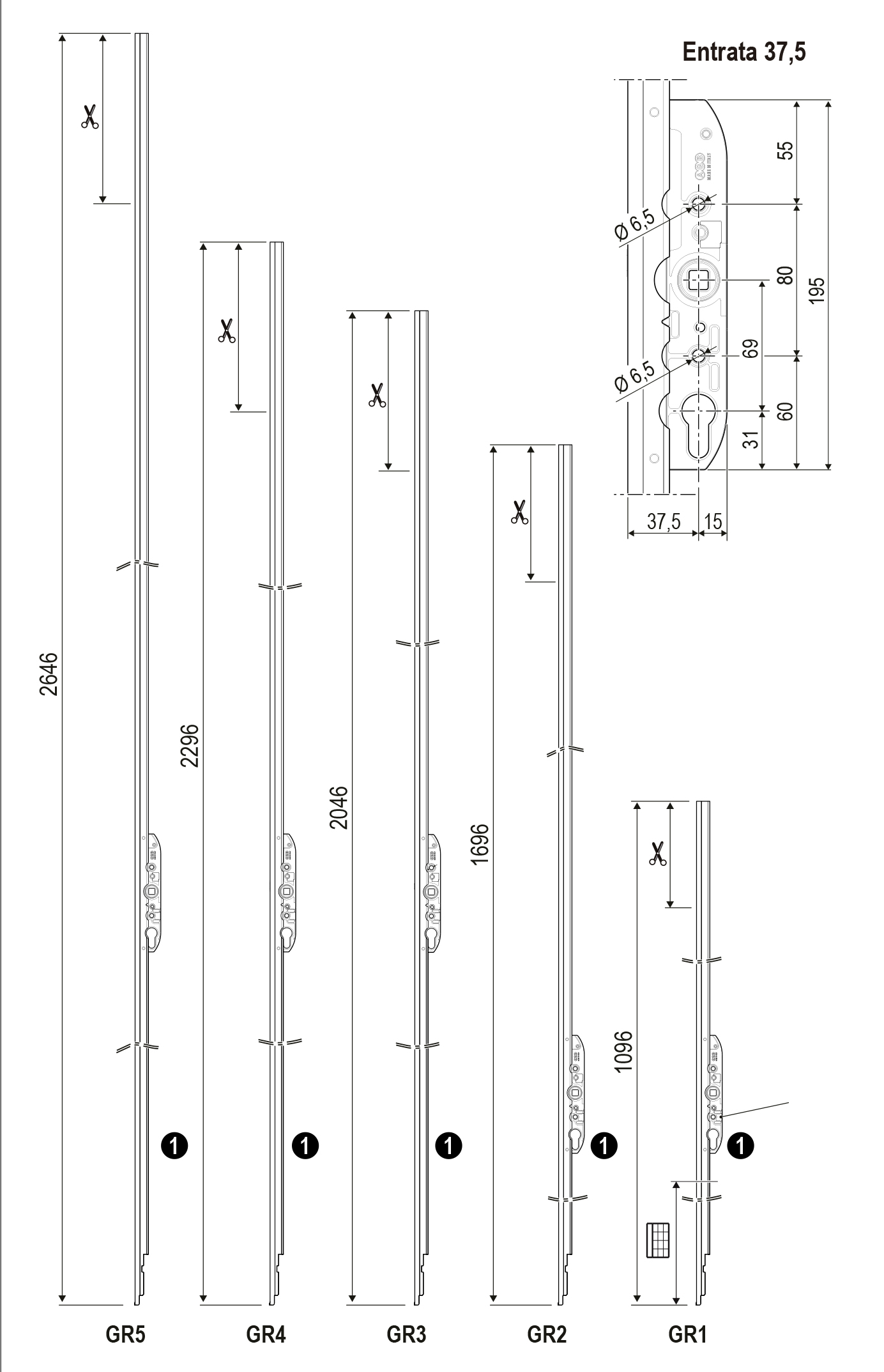 CERRADURA CORR.177-215 G040370301 PLATA 2