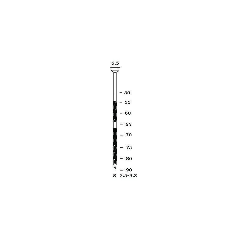 CLAVO 2.5 X 70 BOBINA ENROSCADO (6 MIL)