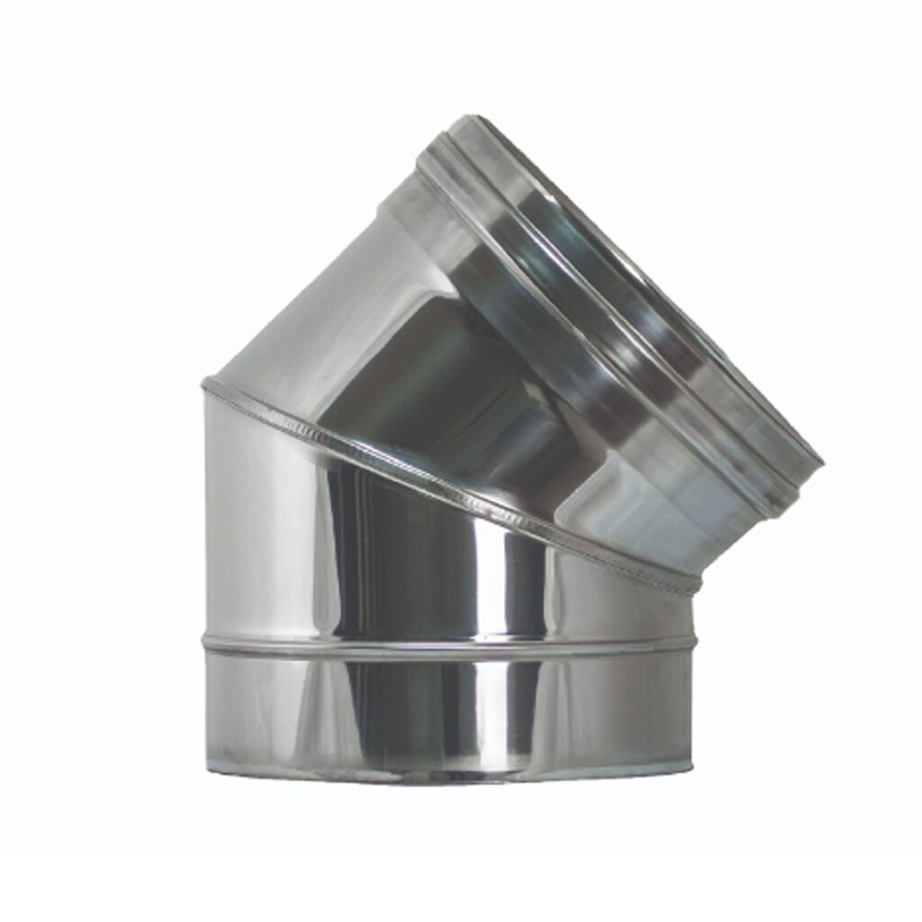 CODO ESTUFA 45º 180MM SIMPLE INOX 316L