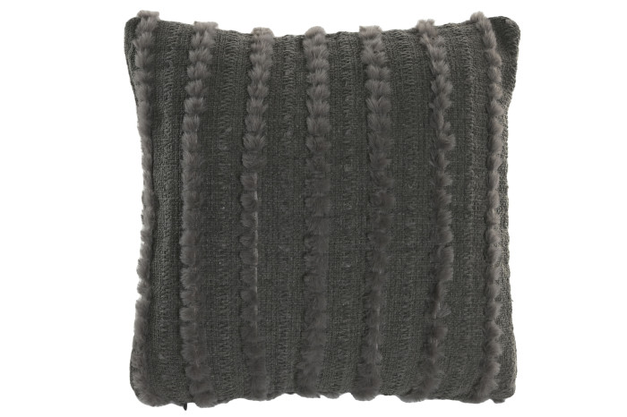 COJIN POLIESTER 45X45 420G.CHENILLA NEGR