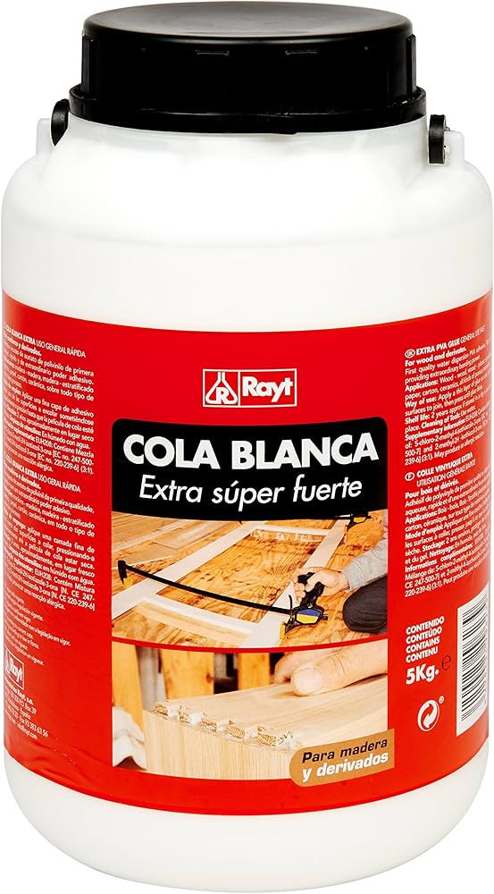 COLA BLANCA MADERA/PAPEL T5 KG