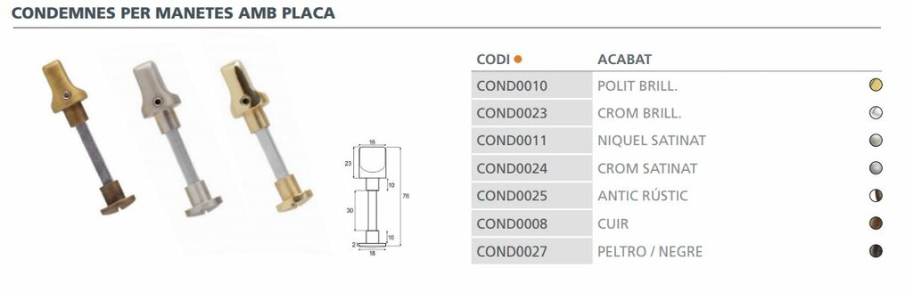 CONDENA C/DESBLOQ. CUERO    05300005 3