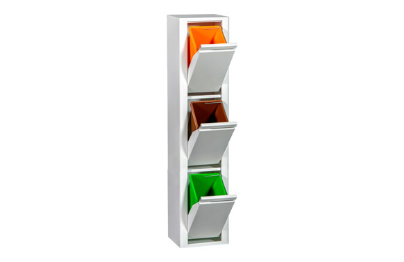 CONTENEDOR BASURA SELECTIVBLANCO MATE 3