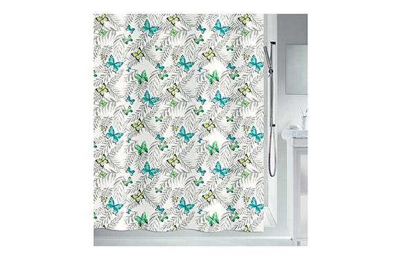 CORTINA BAÑO MARIPOSAS    180 X 200 CM