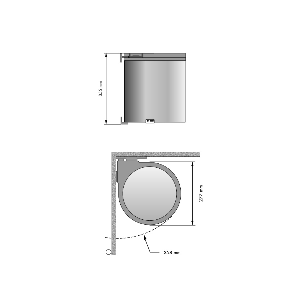 CUBO BASURA 400 ACER INOX. 13L 38050314 3