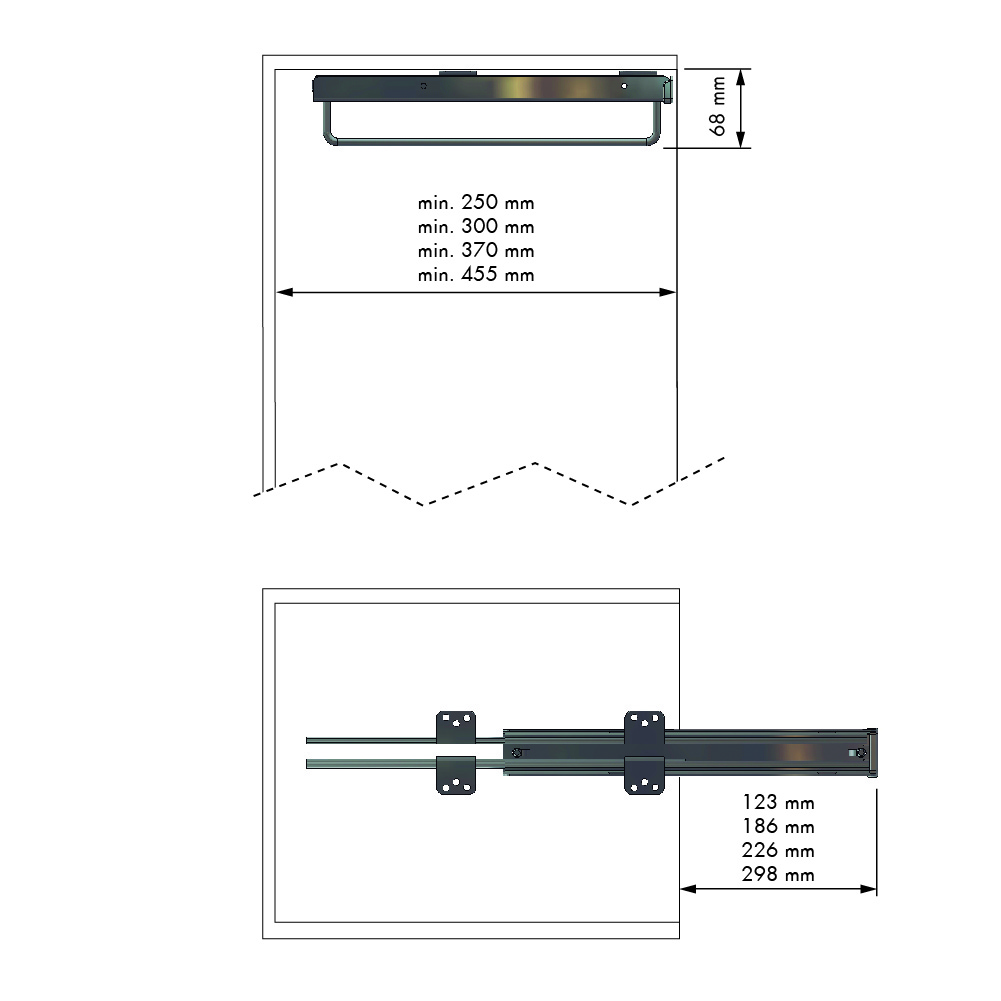 CUELGAPERCHAS EXT.360 L ACERO 42075014 3