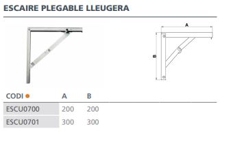 ESCUADRA PLEGABLE LIGERA C20X20 2 POSICI