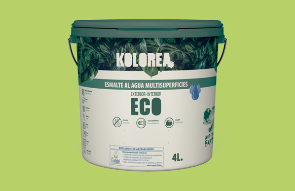 ESMALTE AL AGUA ECO SATINA750 ML VERDE L