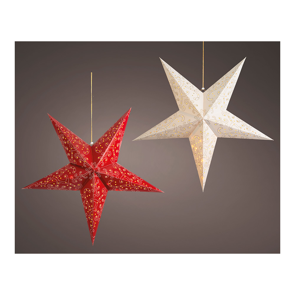 ESTRELLA PAPEL LED SURTIDO 60CM 20LEDS