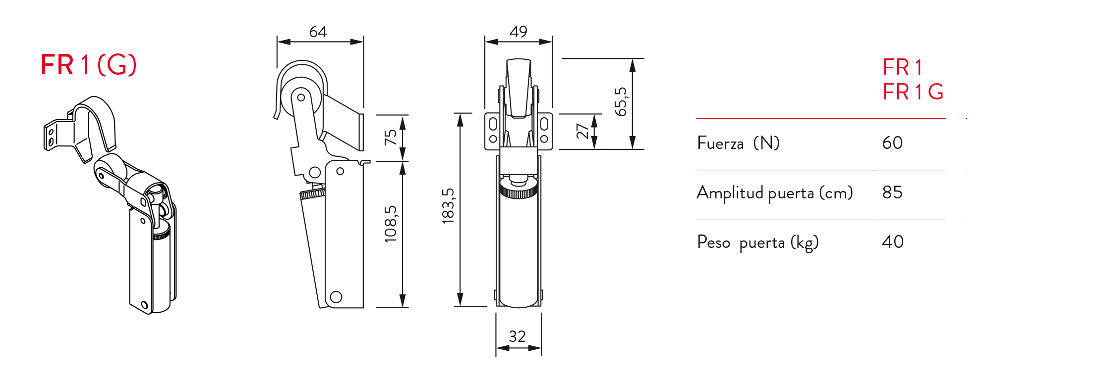 FRENO RETENEDOR FR 1 ORO 0112.02 2