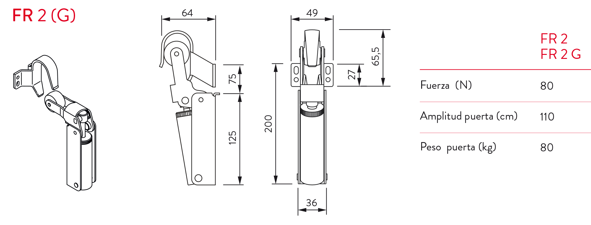 FRENO RETENEDOR FR 2 PLATA 0212.01 2