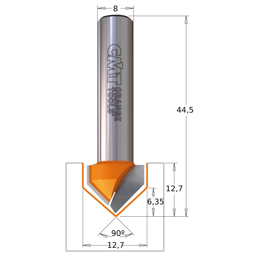 FRESA CMT PARA RANURAS EN V HM  91512711