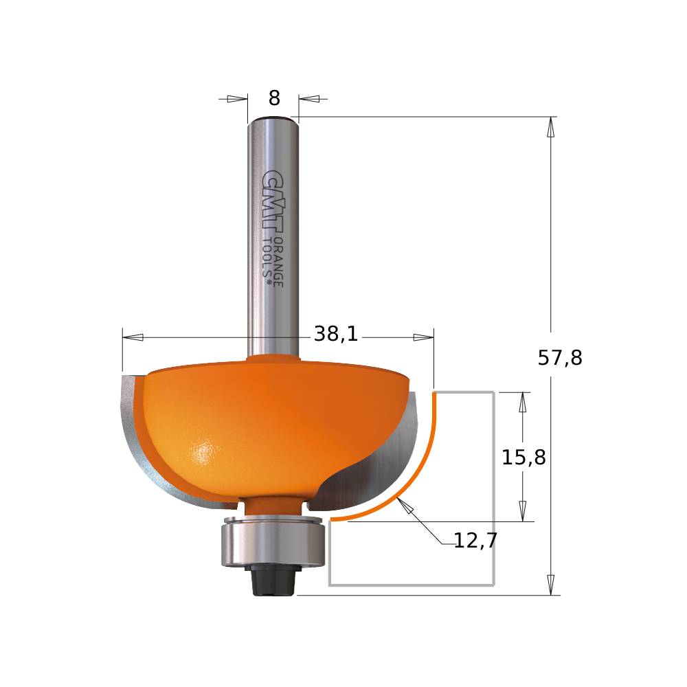FRESA CMT R.CONV.C/ROD.HM D.38  93735011