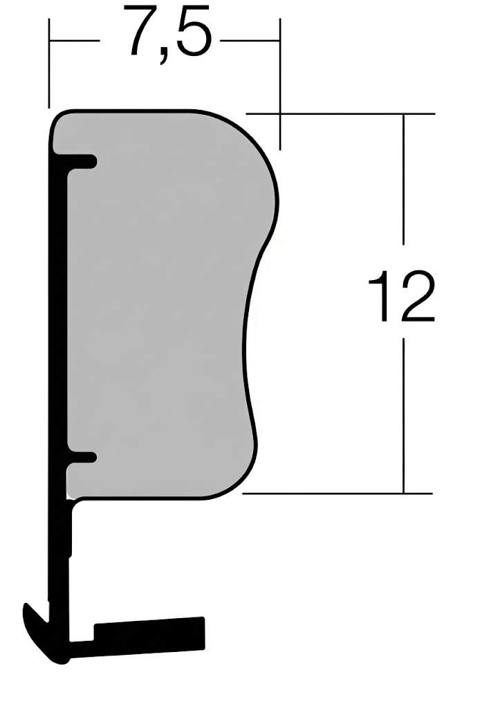 GOMA PROFILEN QL-3053 ROBLE (RAL 8003) 2