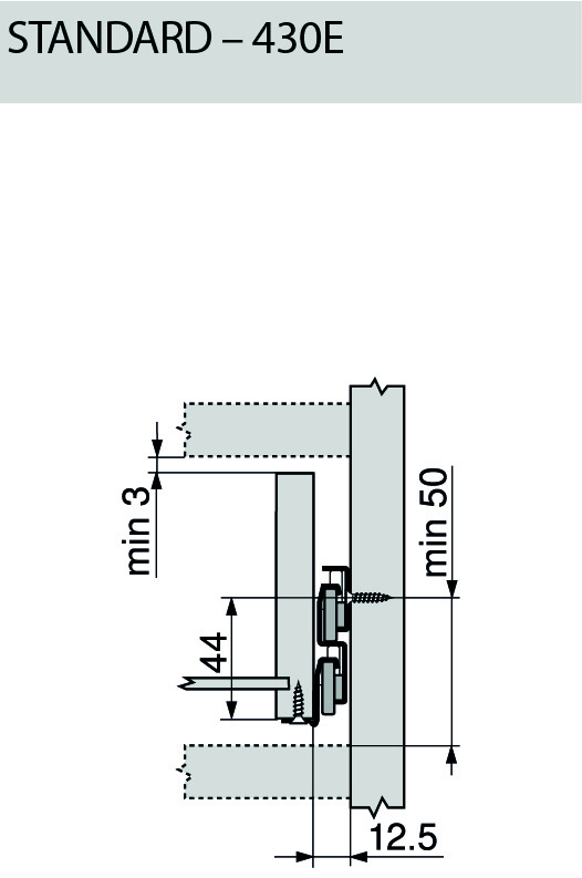 GUIA P/CAJONES BS-430E BLUM    550MM 2