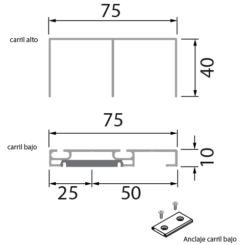 GUIA KIT KG-75-30 (A02) PLATA 3 MTS 2