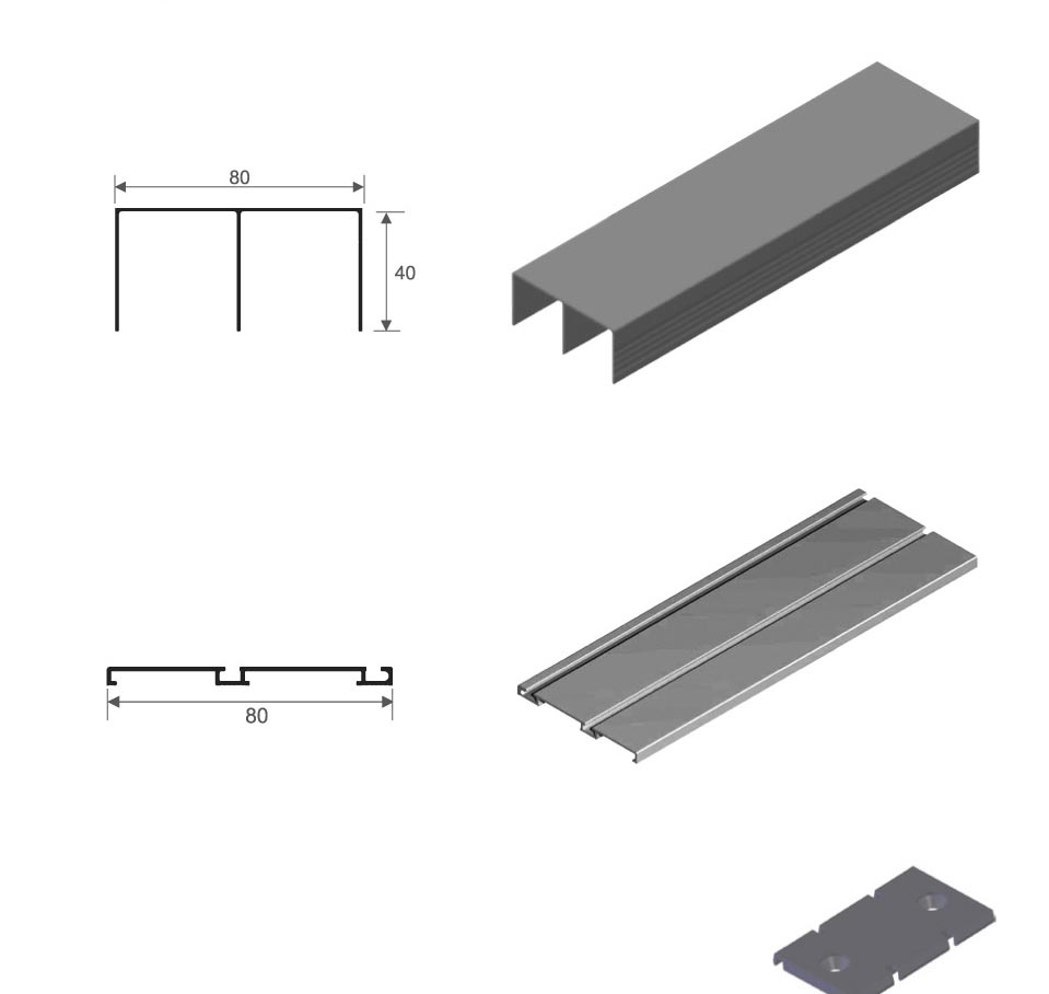 GUIA KIT GS80-GI80        PLATA  4 MTS