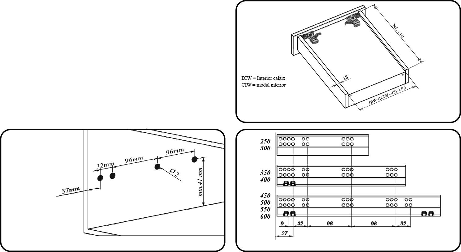 GUIA SMART SLIDE SOFT 40KG (550MM)C/FIJA 3