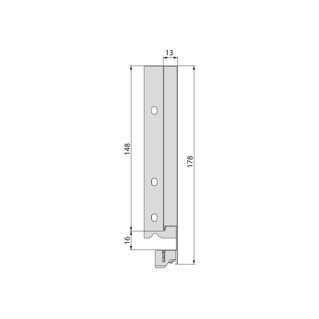 GUIA CAJON VERTEX-3D BL  178X400 3186612 2