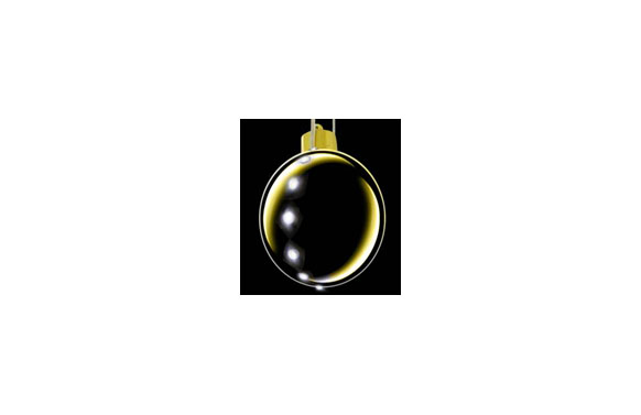 GUIRNALDA 4 BOLAS LED BLANÚ7CM  ORO