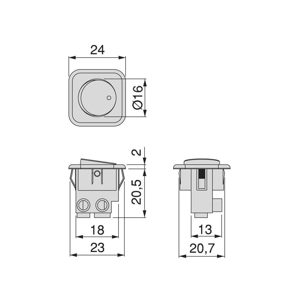 INTERRUPTOR P/EMPOTRAR  9640215 - BLANCO 2
