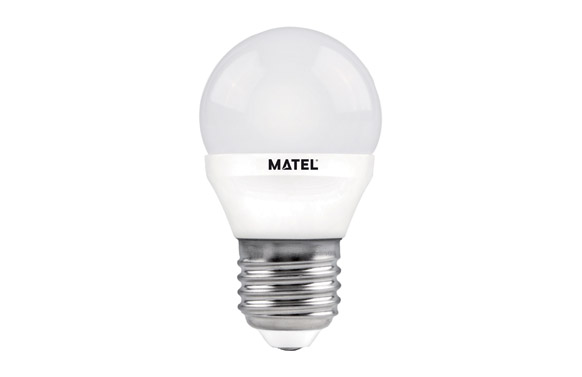BOMBILLA LED ESFERICA     E27 LUZ FRIA 6