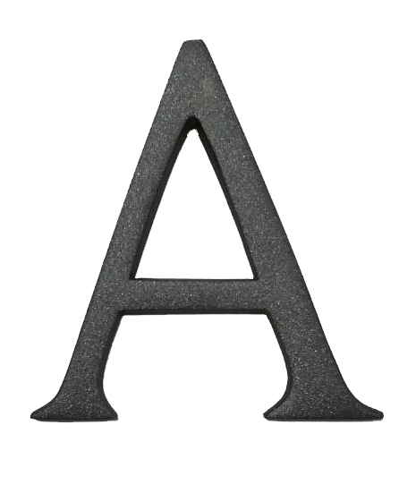 LETRA (A) NEGRO RUST. 100 MM4401120-BLIS