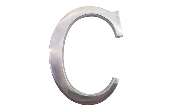 LETRA LATON 100 MM        B CROMO BRILLO