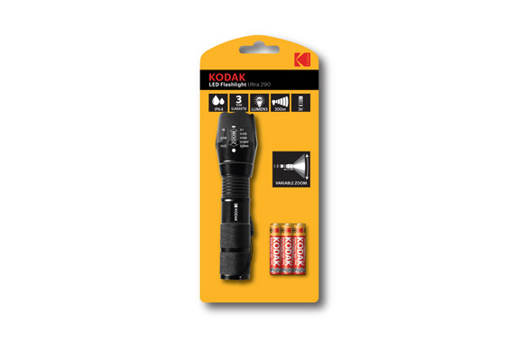 LINTERNA TACTICA KODAK LED290 LM + 3XAAA