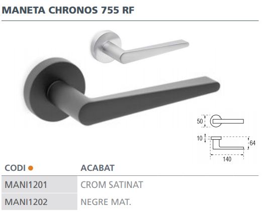 MANIVELA ENDEX CHRONOS 755 RF NEGRO MAT 3