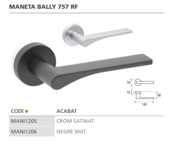 MANIVELA ENDEX BALLY 757 RF   NEGRE MATE 3