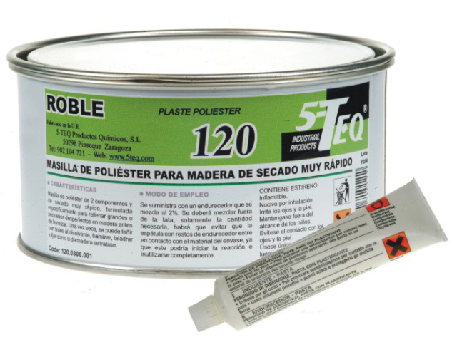 MASILLA PLASTE POLIESTER 120 ROBLE