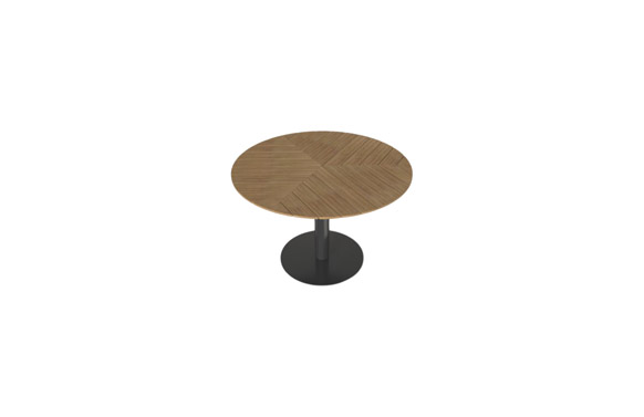 MESA METALICA POLYWOOD NEGÚ 113 CM