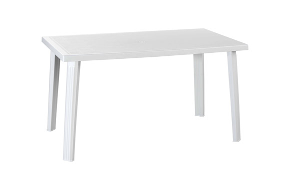 MESA RESINA DOMINGO BLANCO130 X 75 CM