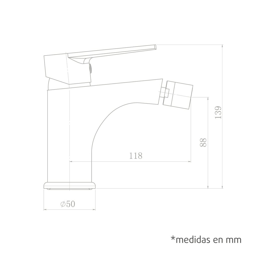 MONOMANDO CORAL BIDET  NEGRO MATE  48270 2